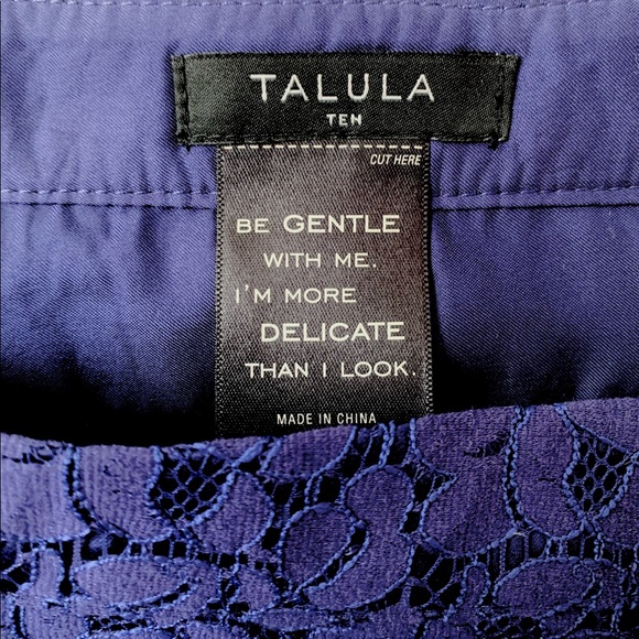 Talula: Royal Blue Lace skirt with scalloped hem - Picture 3 of 4